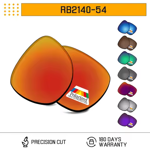 Bwake Polarized Replacement Lenses for-RayBan Wayfarer RB2140-54 Sunglasses Frame - Multiple Options