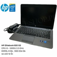 9. โน๊ตบุ๊คเอชพีมือสองบอดี้เครื่องมีตำหนิบ้าง /Notebook Hp EliteBook 820 G2/intel Core i5-5300u/Cpu2.30 GHz/แบต 2ชม./DDR3 L 8GB/SSD 256GB/จอLED12"💻