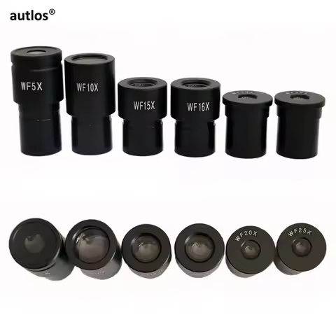 Dedicated Wide Angle Eyepiece Microscope 5X 10X 15X 20X 25X Biological Microscope Lens 23.2mm Mounti