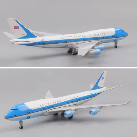 20cm1:400 Metal Aircraft Model Air Force One B747 Metal Replica Alloy Material With Landing Gear Orn