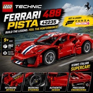 LEGO Technic Ferrari 488 Pista 42235 882 Pieces Red Supercar Building Set Forza Horizon 6 Racing Car