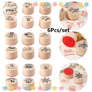YEWW 6pcs/set Blessing Greeting Words DIY Albums Art Craft Thank You Happy Birthday Painting Drawing