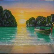 Phi Phi Islands painting oil painting on canvas 60X40 cm.