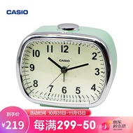 Casio（CASIO） Alarm Clock Cute Alarm Clock for Students and Children Creative Fashion Bedroom Bedside Alarm Watch Simple Night Light Snooze Little Alarm Clock Mint GreenTQ-159-3PF