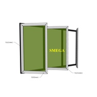 SMEGA [10 Feet x 2pcs] Casement Window Aluminium Material / Tingkap Aluminium Frame