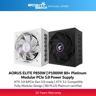 GIGABYTE AORUS ELITE PG5 Series ATX 80 Plus Platinum Power Supply - AE1000PM | AE850PM