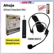 Ahuja HBM-60CC Headband Microphone Headmic Headset Mic [Mikrofon Gantung Telinga Surau/Masjid] GANTV