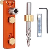 Drill Guide for Aluminium Profile, Aluminium Drill Gauge with M6 Countersunk Head Step Drill, Adjust