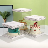 Transparent Cake Box4Inch6Inch8Inch10Inch12Single and Double Layer Elevated Birthday Baking Packagin