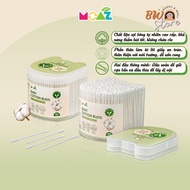 Moaz Eco 2-Headed Cotton Cleaning Swabs for babies - Box of 200 sticks / 480 sticks [ BW Store ]