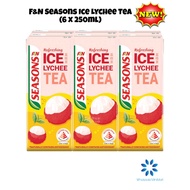 ( ️NEW ARRIVAL ️) F&N Seasons Ice Lychee Tea Packet Drink (6x 250ml)