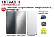 HITACHI R-VX480PMS9 New Stylish 2 door Inverter Refrigerator 407L