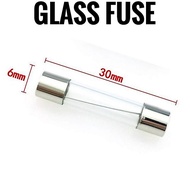 6x30mm Glass Fuse .5A 1A 2A 3A 4A 3.15A 5A 6.3A 10A 15A 20A 30A 250V Fast Blow F1AL250V F10AL250V