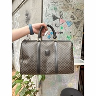 思琳 賽琳 復古黑色 老花 馬車 猄皮 黑花波士頓 波士頓包 旅行包  側背包 托特包 手提包 罕有 中古 老花包 古董包 中古包celine vintage triomphe bag black  