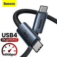 Baseus PD 100W USB C to Type C Cable 40Gbps 8K 60Hz Fast Charging For MacBook iPad Pro Xiaomi mi Samsung USB 4.0 Laptop Data Cable