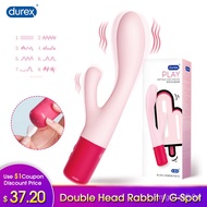 Durex Powerful Vibrator Double Head Rabbit Vibrator G-Spot Silicone Clitoris Stimulate Massager Dildo Magic Sex Toys for