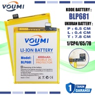 VOUMI BLP681 Baterai Battery Double IC Power High Capacity For Hp Oppo F9 - CPH1823 & F9 PRO & R17