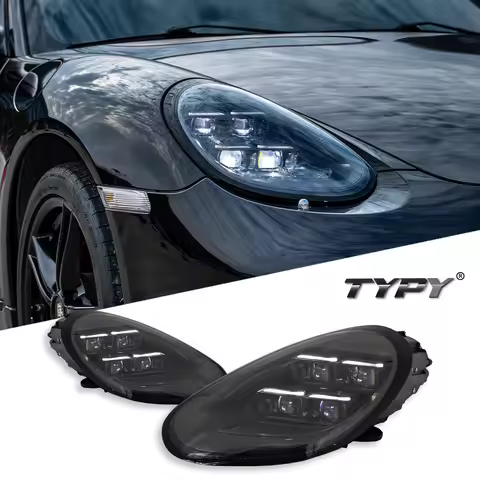 Car For Porsche Cayman 987 2009-2012 987.2 Headlight Upgrade 2025 Modified to New DRL Dynamic Turn S