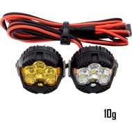 MEUS RACING -2 PCS LED Lights Kit - RC Car LED Lights Bumper & Roof Lights with AXU Controller