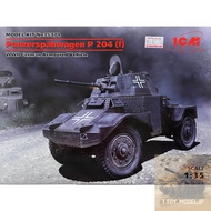ICM 1/35 Panzerspahwagen P 204 (f) WWII German Armoured Vehicle Jeep Model Car Assembled World War T