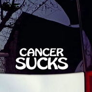 "Cancer Sucks" Awareness Support Vinyl Car Sticker Decal for Bumper Window Waterproof
