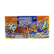 8 IN 1 COMPENDIUM GAMES / GAME ULAR / GAME DADU / GAME LUDO / CHECKERS GAME / GAME DADU BOLA