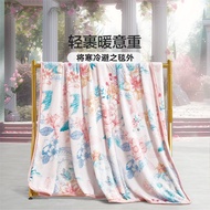 Fuanna Single Layer Flannel Blanket Premium Blanket Cover Office Blanket Nap Blanket Machine Washabl