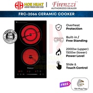Firenzzi FRC-2066 2000W 9 Power Setting Domino Ceramic Cooker with Slide & Touch Control FRC1055 105