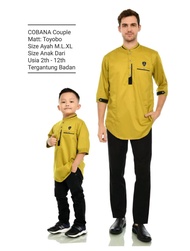 Nurani Muslim - Baju Koko Anak Dan Ayah Model Kurta Pakistan Warna Lemon - Baju Koko Couple Ayah Dan Anak