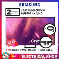 Samsung 65" AU9000 4K UHD Smart TV UA65AU9000KXXM Television (FREE Slim Fit Wall Mount and Hdmi Cable)