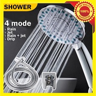 TERMURAH SEPAKET HAND SHOWER MANDI CROOM STELL SELANG FLEXIBLE 150 CM PERALATAN KAMAR MANDI