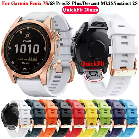20mm Smart Watch Strap For Garmin Fenix 7S 6S 5S Epix Gen Pro 2(42mm) Instinct 2S Fenix 8 43mm Mk2S 