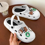 Inaso Sendal Wanita Slop Karet Jelly Cewek Sandal Rumah Korea Kekinian Baim Kodok Anti Slip HSN117