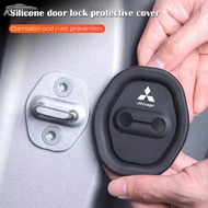 Mitsubishi Attrage Car Door Lock Cover Protection Decoration Door Shock Pad Silicone Accessories