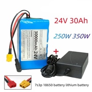 🔥Supply7S3P 18650Lithium battery pack24V 30Ah Electric bicycle battery with protection charger