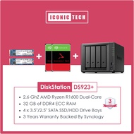 - x2 SSD Cache - Synology DS923+ 32G ram IRONWOLF/PRO NAS | Pre Configured Nas | On-Site Installatio