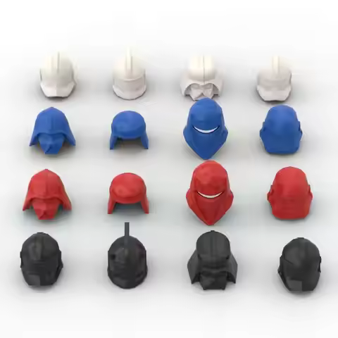 MOC 10PCS Star Series Soldier 61189 Trooper Headgear Helmet Building Blocks 30408 87610 Clone Rebel 