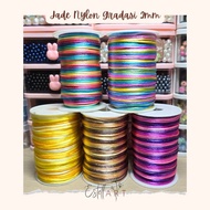 Jade Nylon Gradient 2mm 5m / TALI Rainbowsatin 2mm 5 meters