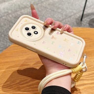 Case For OPPO Reno 12F 4G 12F 5G F27 5G Simple Silicone Phone Strap