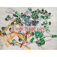 5 battery charging circuits 3.7v /0.5A-1A type-c charging port.