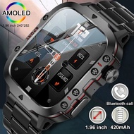 Rugged And Durable Military Smart Watch Ip68 Waterproof 1.96 inch HD Display Bluetooth Voice Smart Watch For Android IOS XIAOMI
