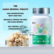 Yee aquarium algae remover tablets green algae/brown algae/black algae remover for fish ponds.