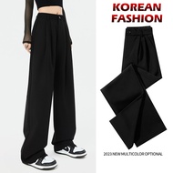 New2023Korean fashion กางเกงผู้หญิง กางเกงเอวสูง กางเกงขายาว กางเกงสแลคหญิง กางเกงทำงาน ผญ กางเกงเอว