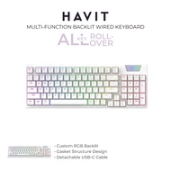 HAVIT HVKB-KB885L-WH Backlit Mechanical Gaming Keyboard with Hot Swap