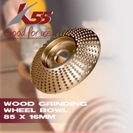 K55 Mata Gerinda Parut Ukir Bentuk Kupas Kayu 4 inchi Wood Carving Wheel Tools Batu Grinda Pisau Ger