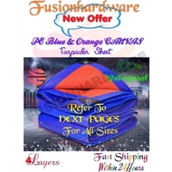🌠 FusionHardware🌠PE Canopy Canvas 6Ft/8Ft/10Ft/12Ft/15Ft(Kaki)Tarpaulin Canopy Kanvas Multipurpose