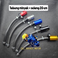 CNC BRAKE OIL TUBE TOP / FRONT BRAKE MASTER TUBE ORIGINAL FULL CNC IMPORT PLUS 20 CM HOSE