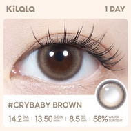 Kilala Kính áp tròng màu nâu tự nhiên Ebony Brown/Glass Sugar Brown/Rabbit Pink Brown DIA 14.2mm Kín