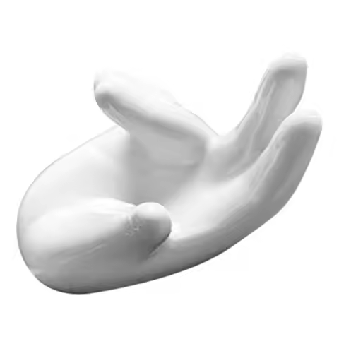 White 6/12 Hole Ocarina Collector Ceramic Hand Stand Base for Woodwind Musical Instruments Repair Pa