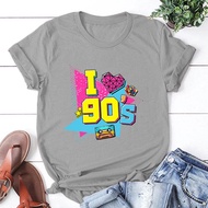 New Retro I 90'S Unisex Print T-Shirt Casual Short Sleeve Women's Fashion 90'S Graphic